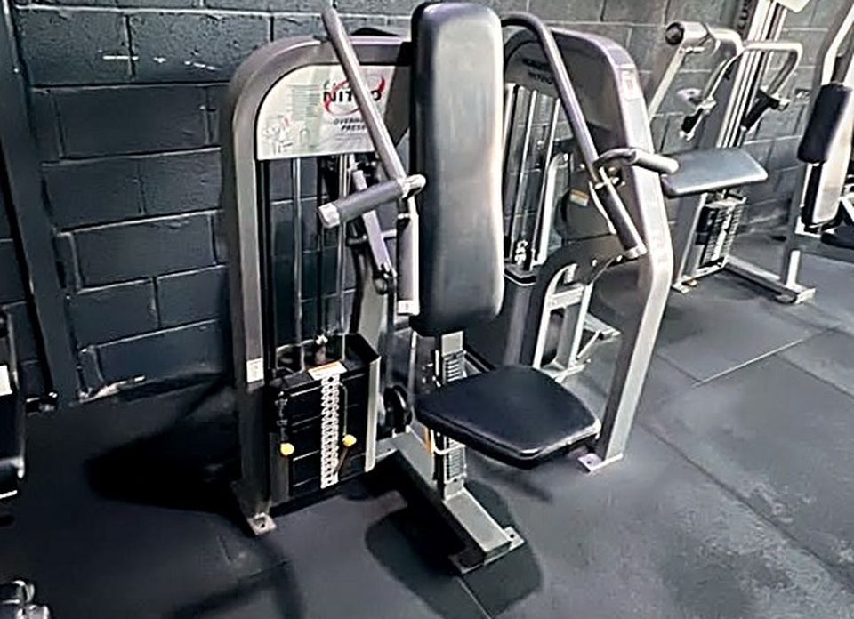Nautilus Nitro Overhead Press at the Leverage unit in Penarth